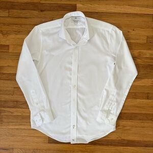 T.O. Collection Purple Label Boys 16 100% Non-Iron Dress Shirt Long Sleeve White